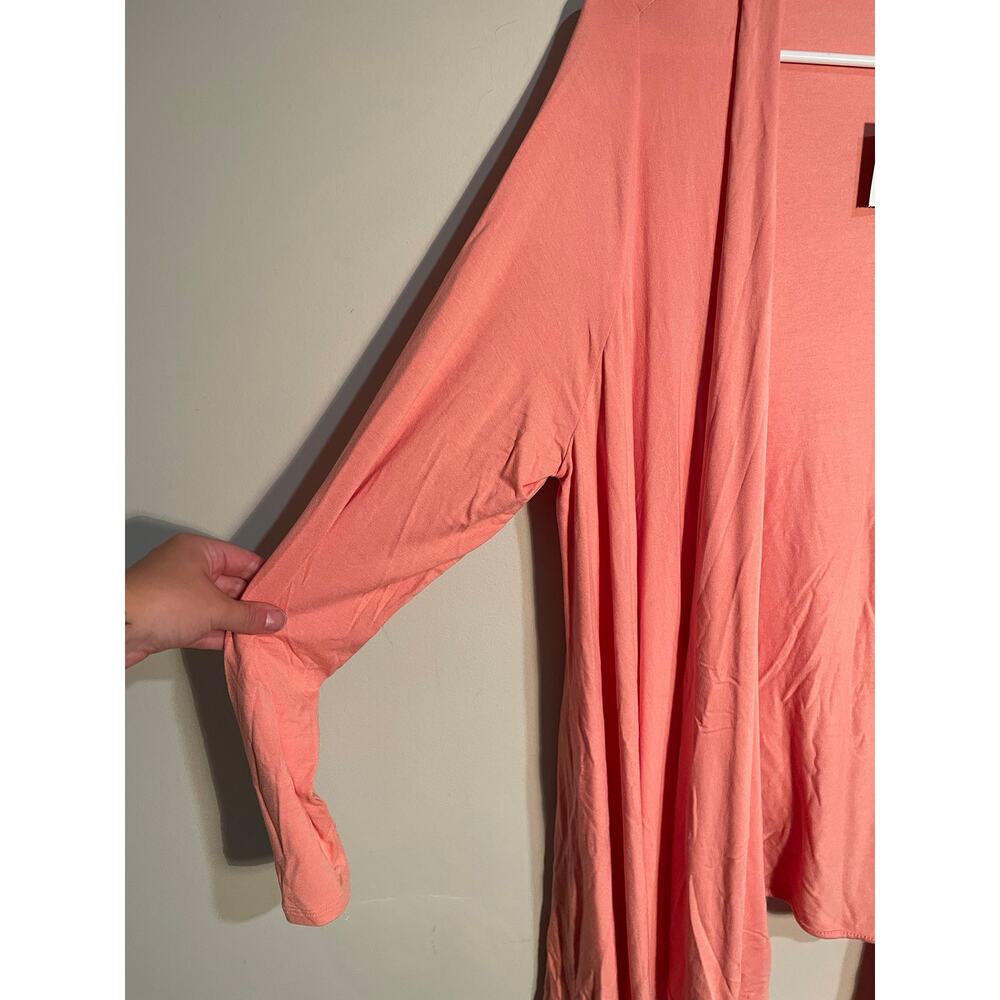 J.Jill Wearever Collection Open Waterfall Front Cardigan in Apricot Size Large - Picture 4 of 11
